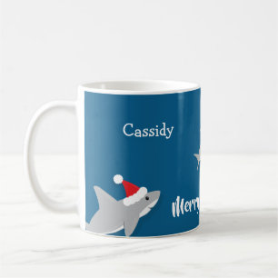 Mug Nom Santa Hat Requin Animal Noël
