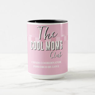 Mug Nom Script Vintage Rayure Rose