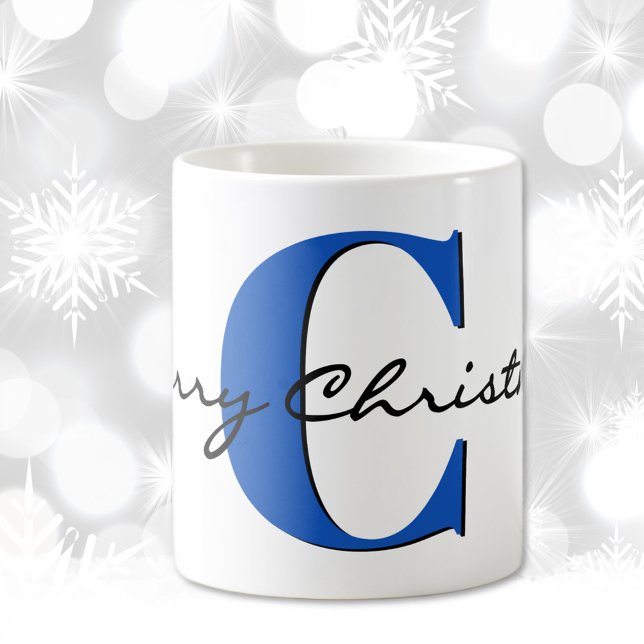 Mug Nom, Septembre Sapphire Bleu | Joyeux Noël (Créateur téléchargé)