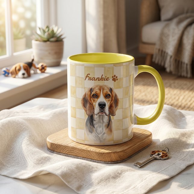 Mug Nom simple et moderne de l'animal et photo (Créateur téléchargé)