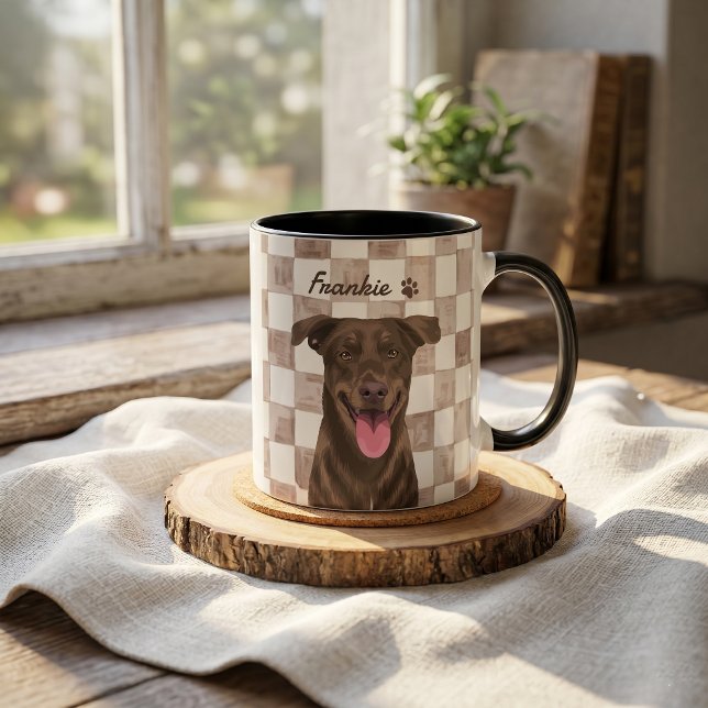 Mug Nom simple moderne de l'animal et photo (Créateur téléchargé)