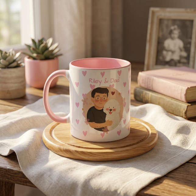 Mug Nom simple moderne de l'animal et photo (Créateur téléchargé)