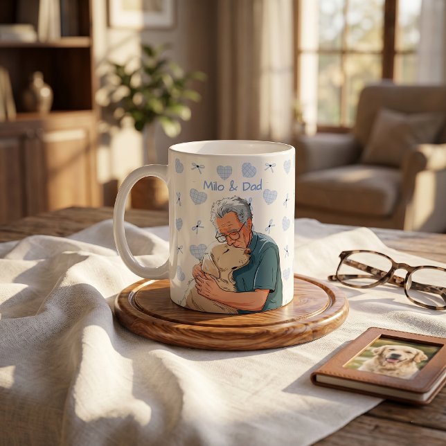 Mug Nom simple moderne et photo de l'animal de compagn (Créateur téléchargé)