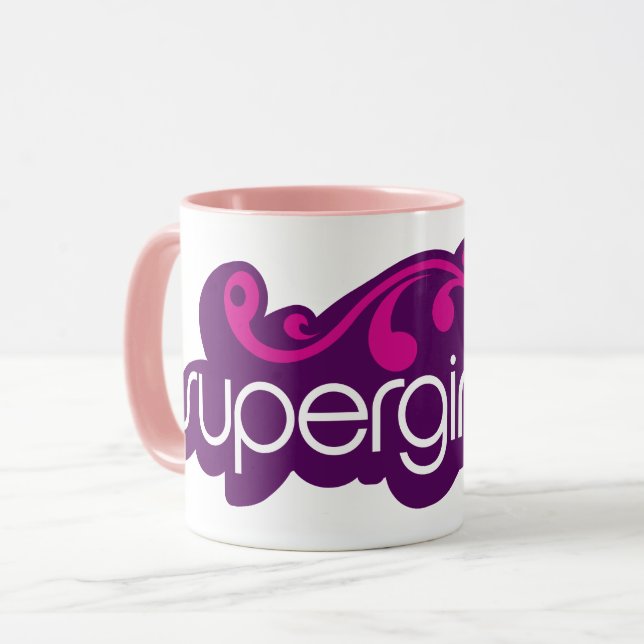 Mug Nom Super Supergirl et Bouclier S (Devant gauche)