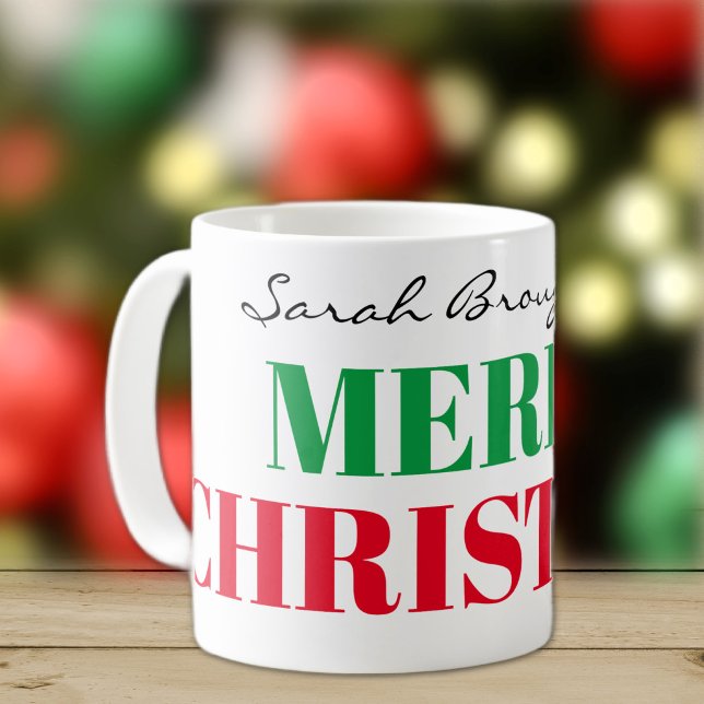 Mug Nom sur Joyeux Noël 11oz Classique (Créateur téléchargé)
