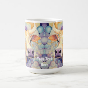 Mug Nom texte Ferme de vaches Violet