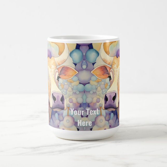 Mug Nom texte Ferme de vaches Violet (Centre)