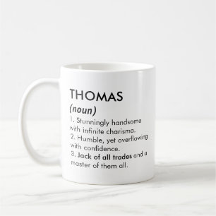 Mug Nom Thomas, Nom modifiable, Nom personnalisé