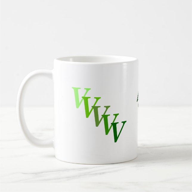 Mug - Nom vert et initiales (Gauche)