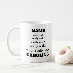 Mug Nom vraiment aime vraiment Sujet Canoë