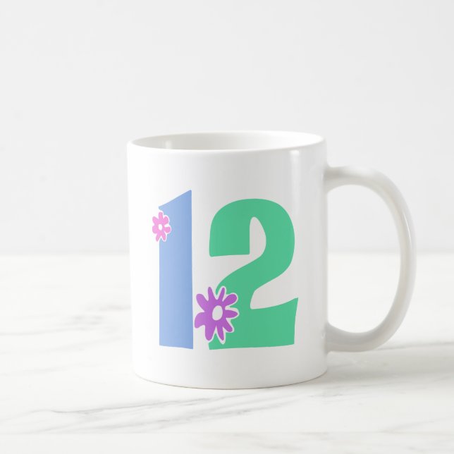 MUG NOMBRE DÉCORATIF 12 (Droite)