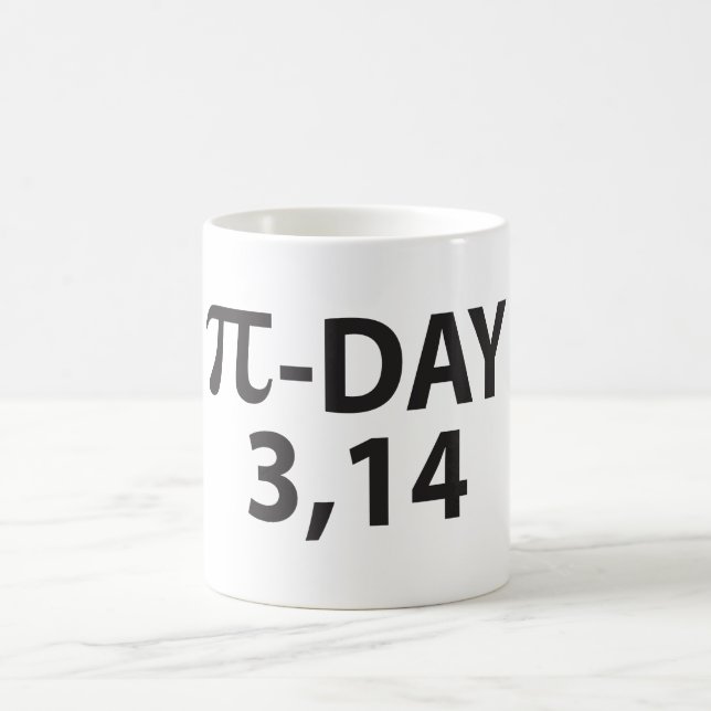 Mug Nombre Pi comme jour de pi (Centre)