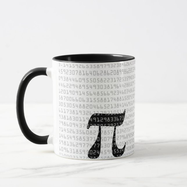 Mug Nombreux chiffres de Pi Mathematical Constante (Gauche)