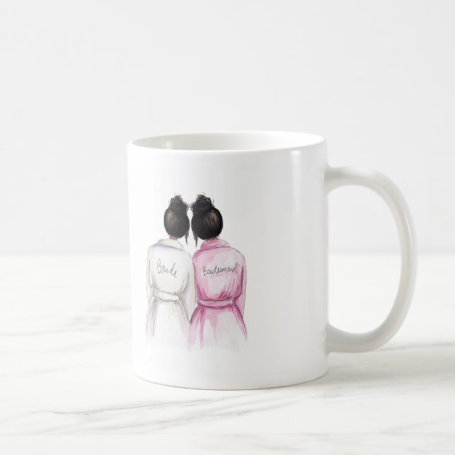 Mug Nomenclature de petit pain de noir de jeune mariée (Droite)
