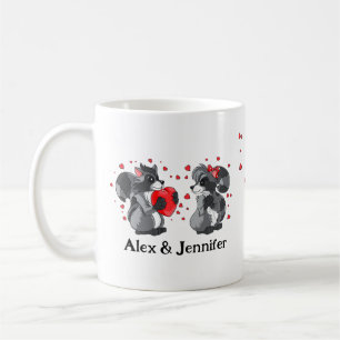Mug Noms de couple d'amour personnalisés