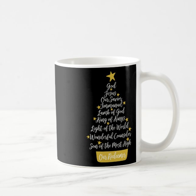 Mug Noms De Jésus Foi Chrétienne Arbre De Noël Chri (Droite)
