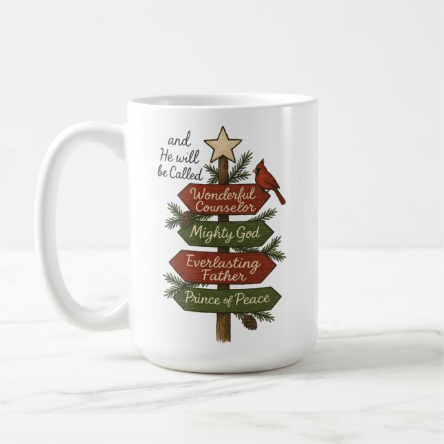 Mug Noms de Noël chrétien de Jésus (Gauche)