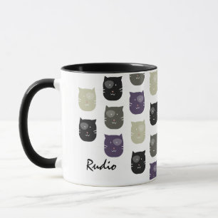 Mug Noms de photo de compagnie de chaton mignon visage
