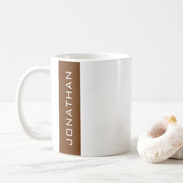 Mug Noms Modèle Moderne Conception Minimaliste Personn (Avec donut)