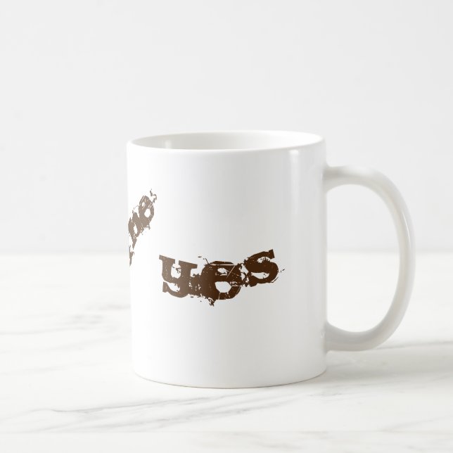 Mug Non Oui Peut-Être Travailler Bureau Café Thé Choco (Droite)