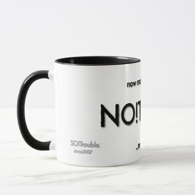 Mug NON ! Problème. titre et lignes de balises noirs s (Gauche)