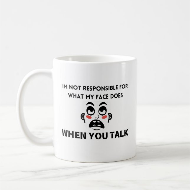 Mug Non responsable de mon visage (Gauche)