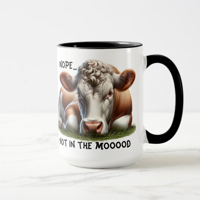 Mug "Non..." Vache Personnalisable (Droite)
