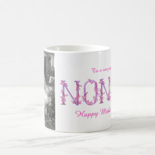 Mug Nonna aquarelle Orchidée personnalisée Mères jour 