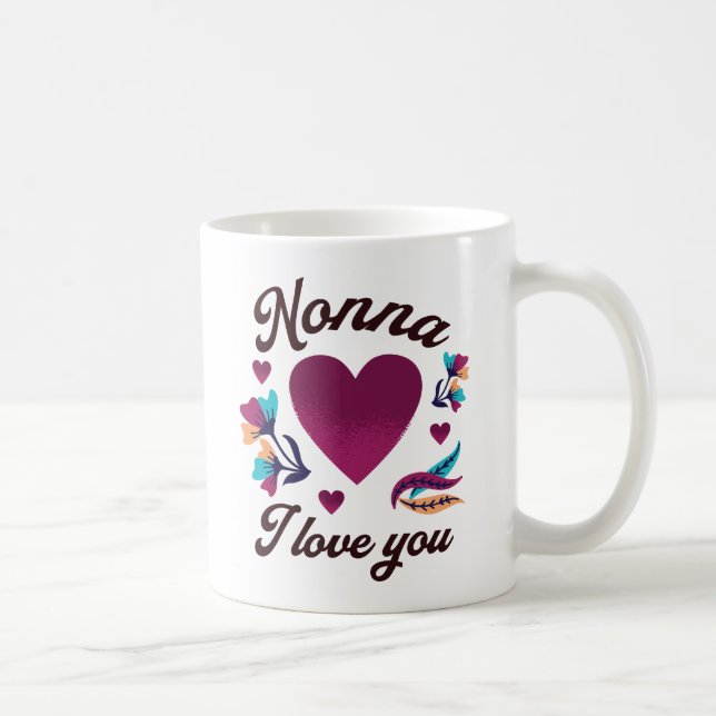 Mug Nonna Je t'aime, grand-mère Je t'aime (Droite)