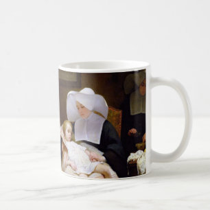 Mug Nonne s'occupant d'un enfant malade