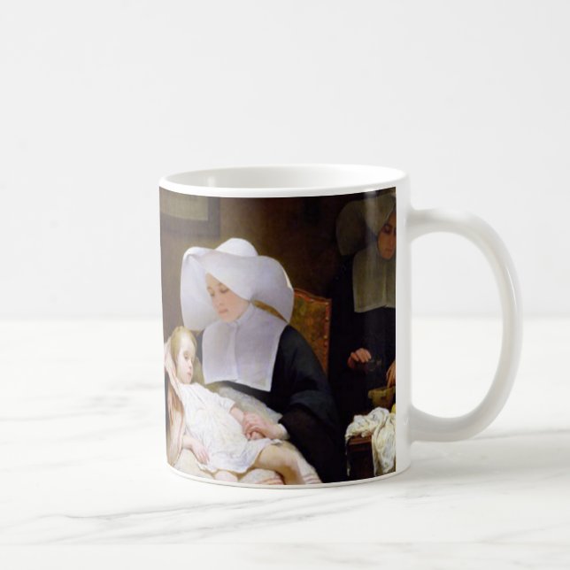 Mug Nonne s'occupant d'un enfant malade (Droite)