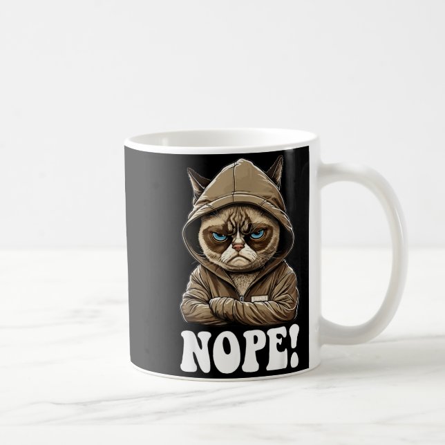 Mug Nope! Nope - Employee Work Colleagues Teenager Cat (Droite)