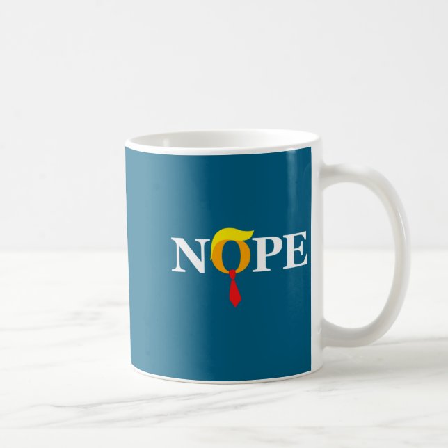 Mug Nope Red Tie Trump Wig Orange Face Funny Anti Tru  (Droite)