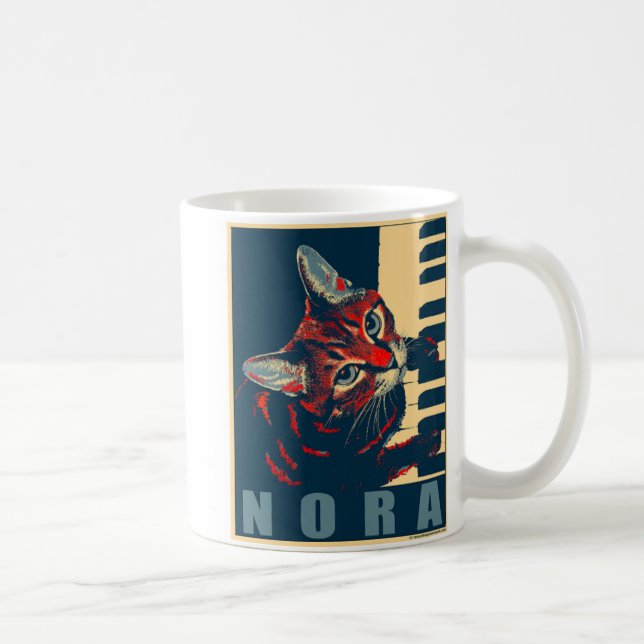 Mug Nora le chat de piano - Posterisé (Droite)