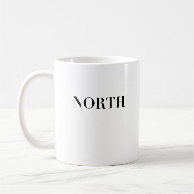 Mug Nord | Logo minimal noir intemporel classique (Gauche)