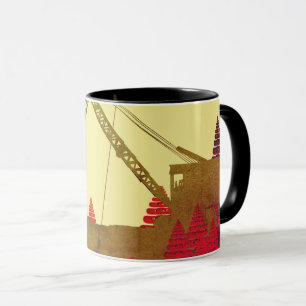 Mug Nord-Ouest, grue et lunette, art INGÉNIEUR OPÉRATI