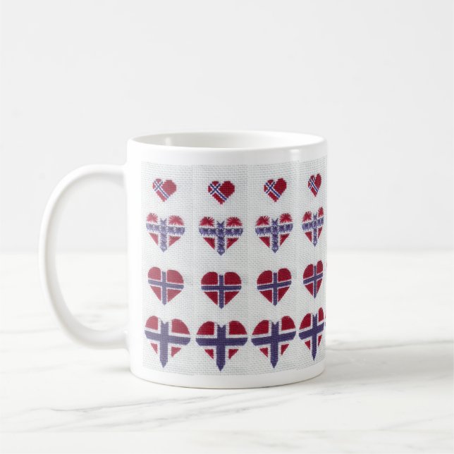 Mug Nordic norvégien Norvège de point de croix de (Gauche)