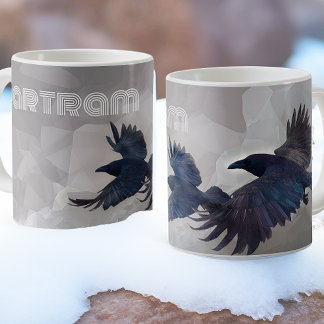 Mug Norse Ravens Mythology Art - Huginn & Muninn -