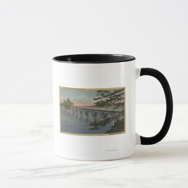 Mug North Bend, Oregon - Vue du pont de Coos Bay (Droite)