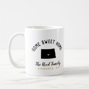 Mug North Dakota Home Sweet Home Famille Monogramme Mu