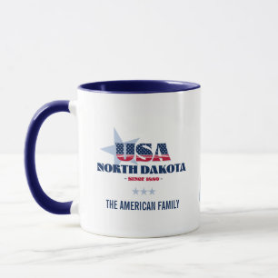 Mug North Dakota USA 1889 Personnalisé