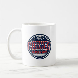 Mug Norvège Football 2026 Football Gras Typographie de