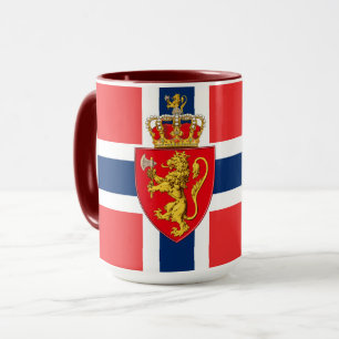 Mug Norvège, pavillon norvégien, armoiries