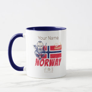 Mug Norvège Vive Drapeau Vintage Et Souvenir De Navire