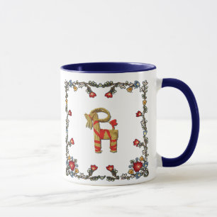 Mug Norvégien Bunad floral et chèvre de Noël de