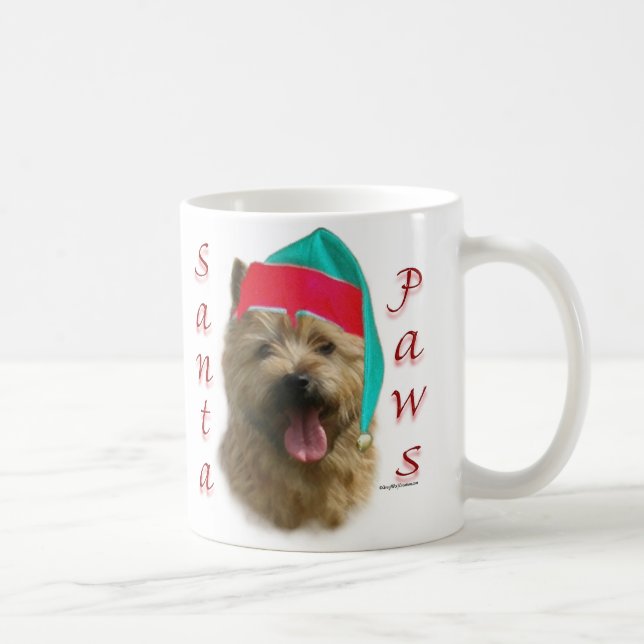 Mug Norwich Terrier Père Noël Paws (Droite)
