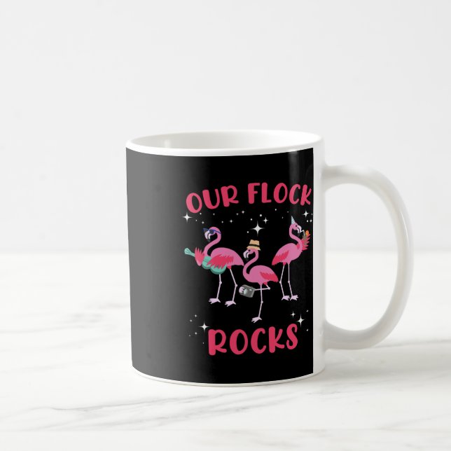 Mug Nos Flock Rocks Flamant rose Correspondant Vacance (Droite)