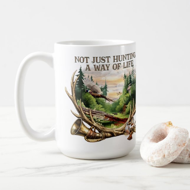 Mug Not Just Hunting — A Way of Life (Avec donut)