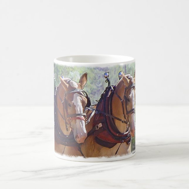 Mug Notation belge de cheval de trait (Centre)