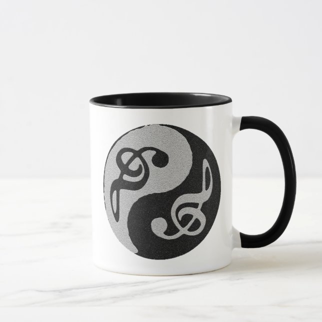Mug note de clave de musique yin yang (Droite)